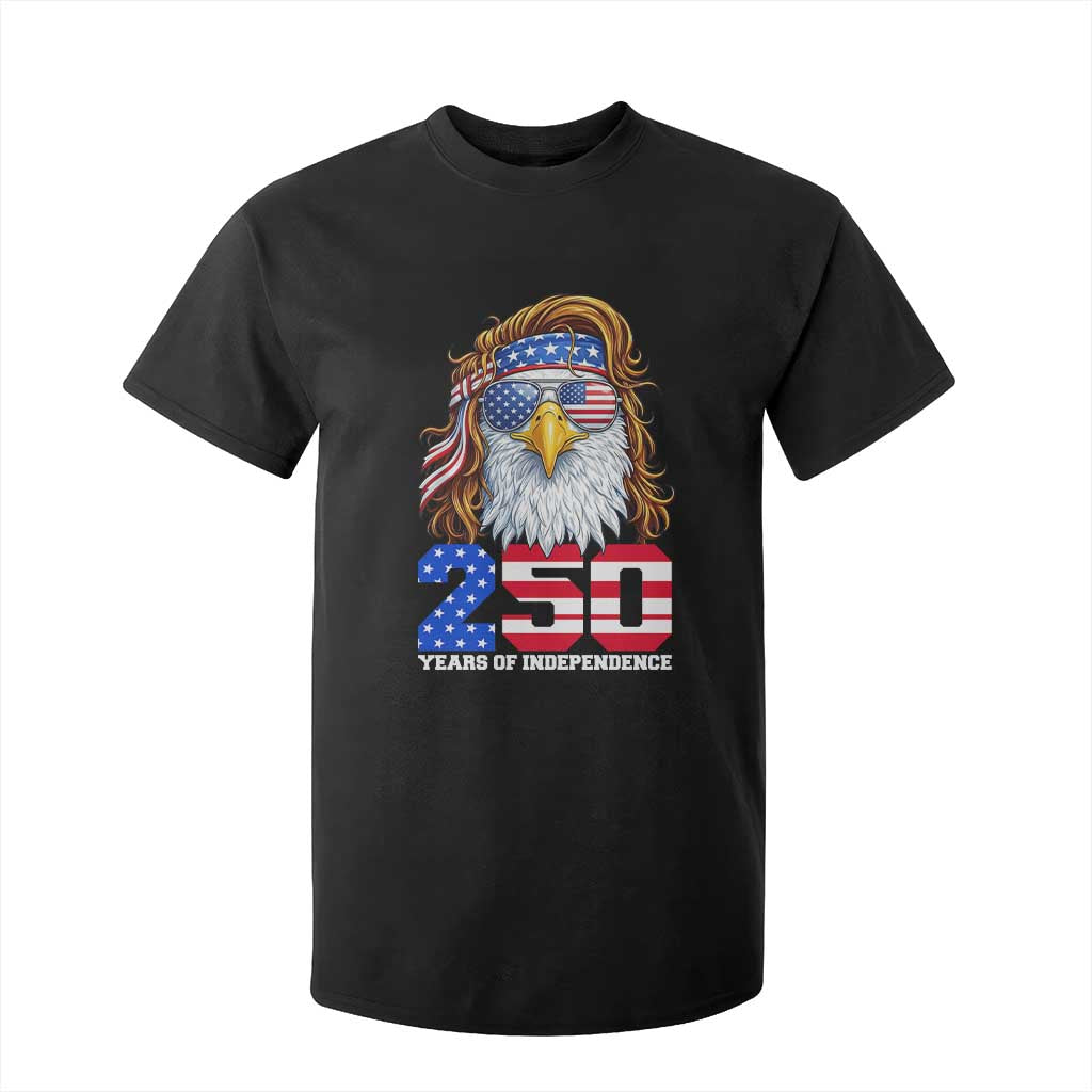 250 Years of Independece Patriotic Eagle T Shirt For Kid 1776 2026 USA Flag 4th of July Semiquincentennial - Print Your Wear