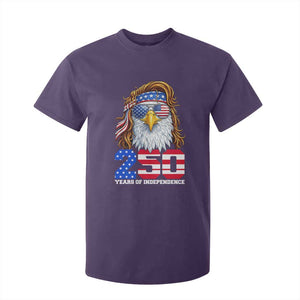 250 Years of Independece Patriotic Eagle T Shirt For Kid 1776 2026 USA Flag 4th of July Semiquincentennial TS02 Purple Print Your Wear
