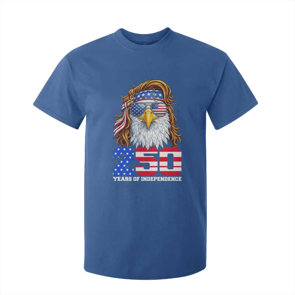 250 Years of Independece Patriotic Eagle T Shirt For Kid 1776 2026 USA Flag 4th of July Semiquincentennial TS02 Royal Blue Print Your Wear