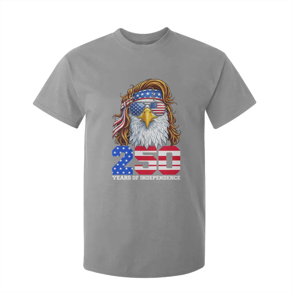 250 Years of Independece Patriotic Eagle T Shirt For Kid 1776 2026 USA Flag 4th of July Semiquincentennial TS02 Sport Gray Print Your Wear