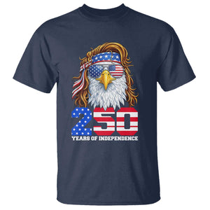 250 Years of Independece Patriotic Eagle T Shirt 1776 2026 USA Flag 4th of July Semiquincentennial TS02 Navy Print Your Wear