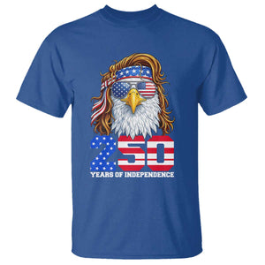 250 Years of Independece Patriotic Eagle T Shirt 1776 2026 USA Flag 4th of July Semiquincentennial TS02 Royal Blue Print Your Wear