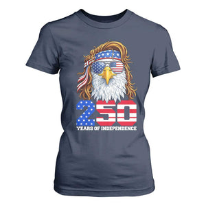 250 Years of Independece Patriotic Eagle T Shirt For Women 1776 2026 USA Flag 4th of July Semiquincentennial TS02 Navy Print Your Wear