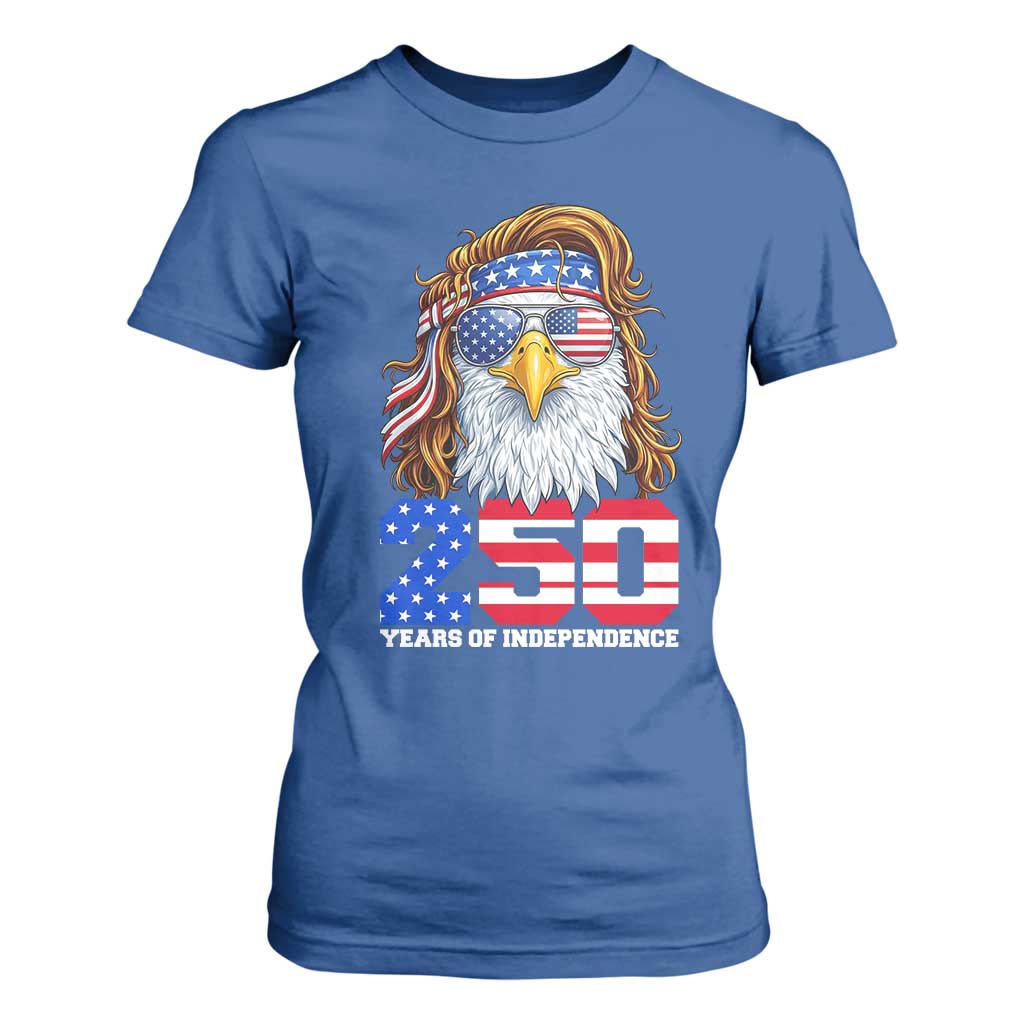 250 Years of Independece Patriotic Eagle T Shirt For Women 1776 2026 USA Flag 4th of July Semiquincentennial TS02 Royal Blue Print Your Wear