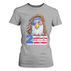 250 Years of Independece Patriotic Eagle T Shirt For Women 1776 2026 USA Flag 4th of July Semiquincentennial TS02 Sport Gray Print Your Wear