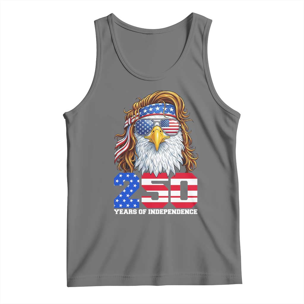 250 Years of Independece Patriotic Eagle Tank Top 1776 2026 USA Flag 4th of July Semiquincentennial TS02 Black Heather Print Your Wear
