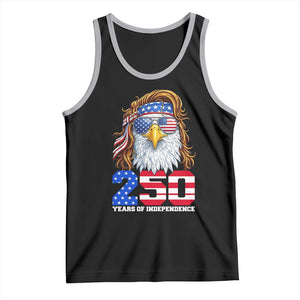 250 Years of Independece Patriotic Eagle Tank Top 1776 2026 USA Flag 4th of July Semiquincentennial TS02 Black Athletic Heather Print Your Wear