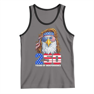 250 Years of Independece Patriotic Eagle Tank Top 1776 2026 USA Flag 4th of July Semiquincentennial TS02 Deep Heather Black Print Your Wear