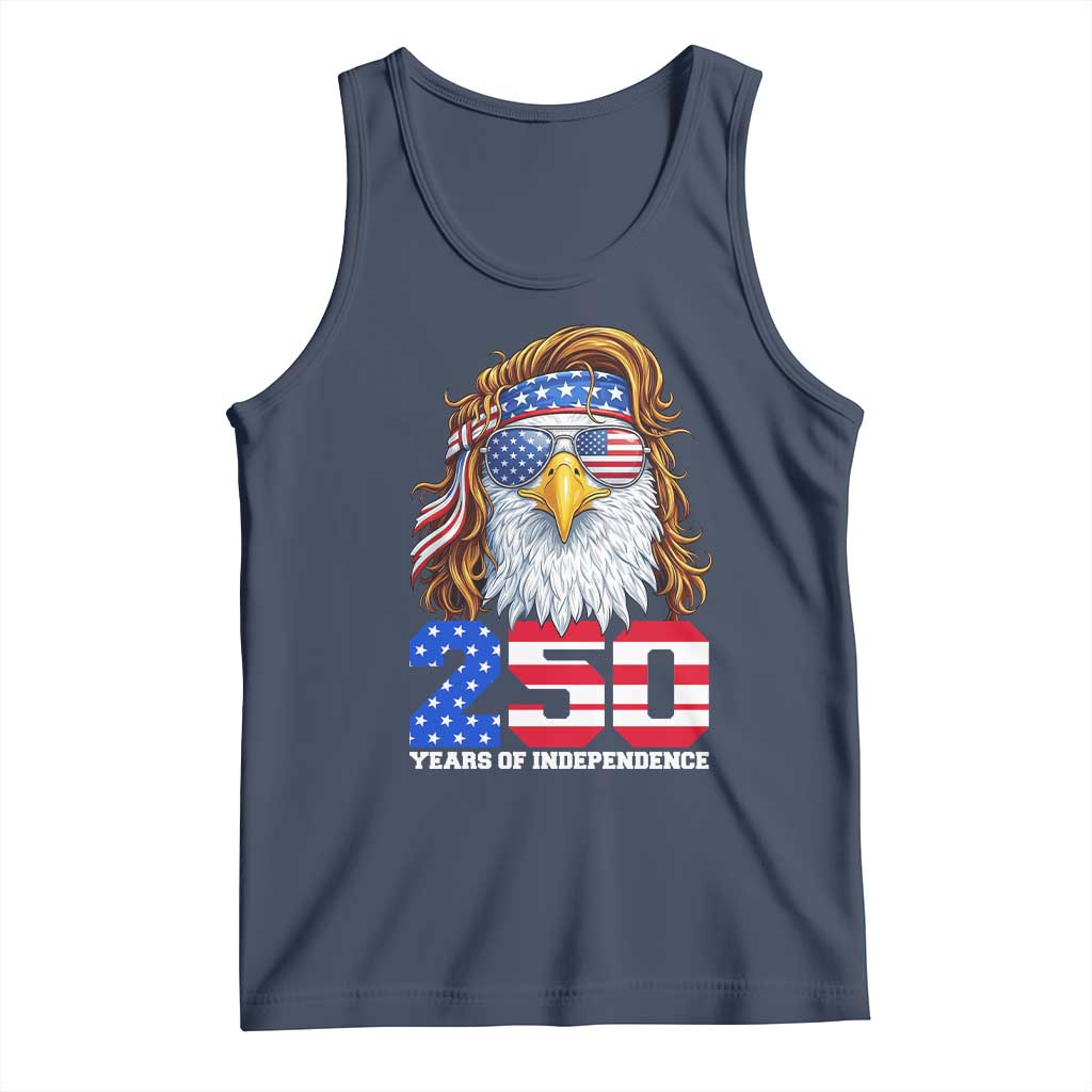 250 Years of Independece Patriotic Eagle Tank Top 1776 2026 USA Flag 4th of July Semiquincentennial TS02 Navy Print Your Wear