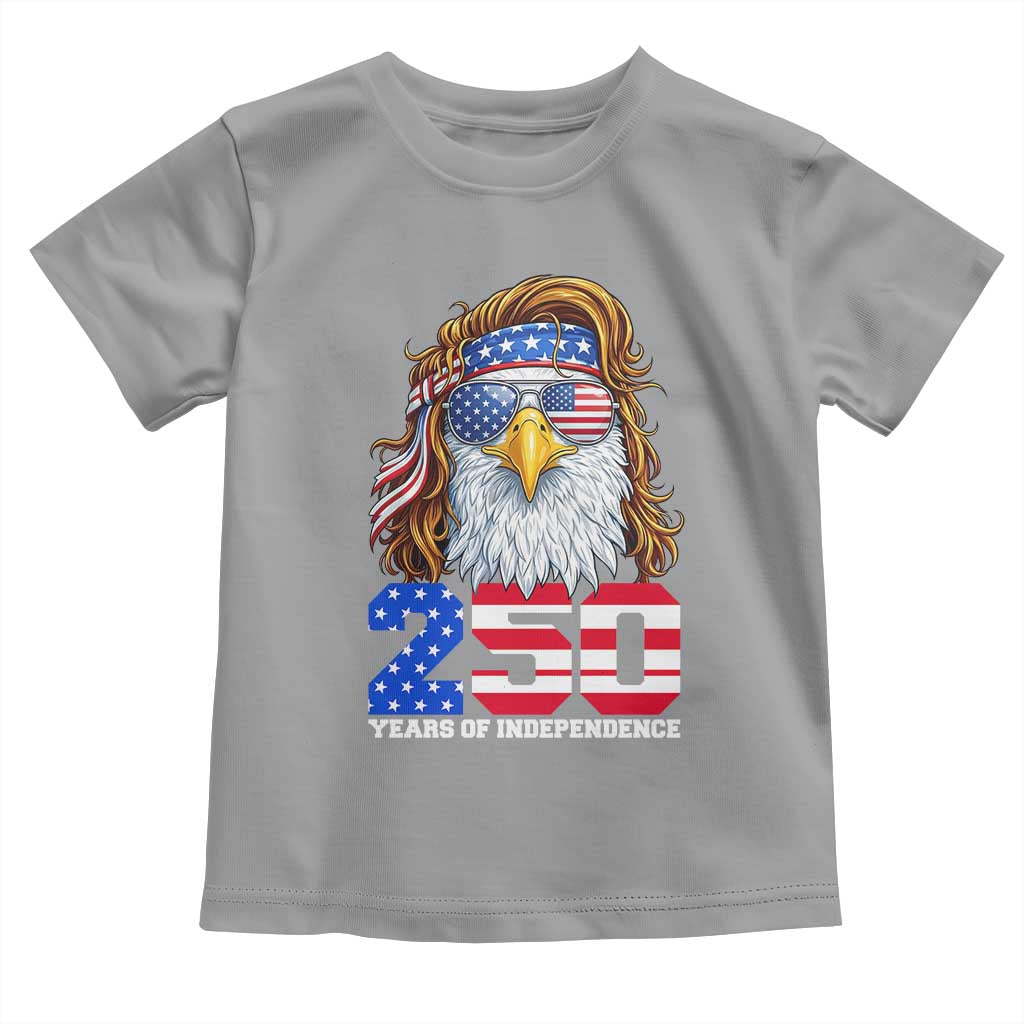 250 Years of Independece Patriotic Eagle Toddler T Shirt 1776 2026 USA Flag 4th of July Semiquincentennial TS02 Sport Gray Print Your Wear