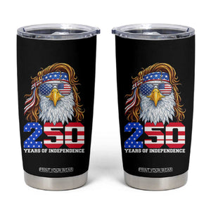 250 Years of Independece Patriotic Eagle Tumbler Cup 1776 2026 USA Flag 4th of July Semiquincentennial TS02 Black Print Your Wear