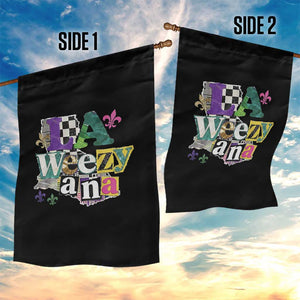 Colorful La-Weezi-ana Mardi Gras Louisiana Pride Garden Flag Funky Carnival Vibes TS02 Print Your Wear