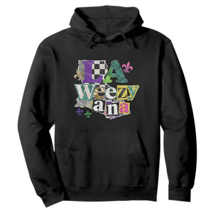 Colorful La-Weezi-ana Mardi Gras Louisiana Pride Hoodie Funky Carnival Vibes TS02 Black Print Your Wear