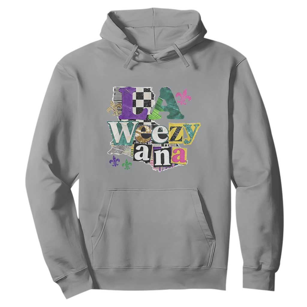 Colorful La-Weezi-ana Mardi Gras Louisiana Pride Hoodie Funky Carnival Vibes TS02 Sport Gray Print Your Wear