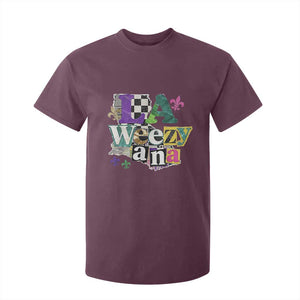 Colorful La-Weezi-ana Mardi Gras Louisiana Pride T Shirt For Kid Funky Carnival Vibes TS02 Maroon Print Your Wear