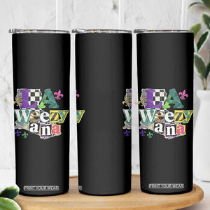 Colorful La-Weezi-ana Mardi Gras Louisiana Pride Skinny Tumbler Funky Carnival Vibes TS02 Print Your Wear