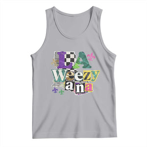 Colorful La-Weezi-ana Mardi Gras Louisiana Pride Tank Top Funky Carnival Vibes TS02 Athletic Heather Print Your Wear