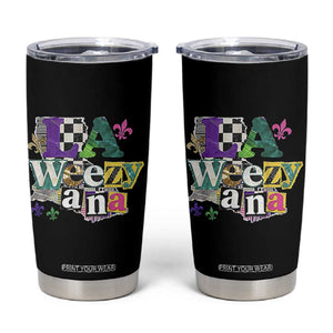 Colorful La-Weezi-ana Mardi Gras Louisiana Pride Tumbler Cup Funky Carnival Vibes TS02 Black Print Your Wear
