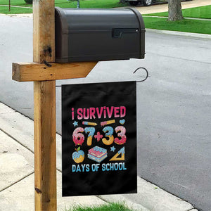 I Survived 67 Plus 33 100 Days of School Garden Flag Six Seven Meme Colorful Math Humor TS02 Print Your Wear