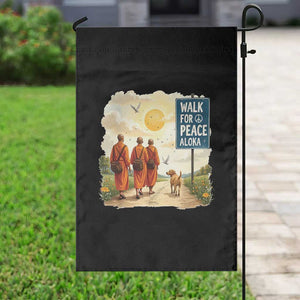 Walk For Peace Aloka the Dog and Monks Garden Flag TS02 Print Your Wear