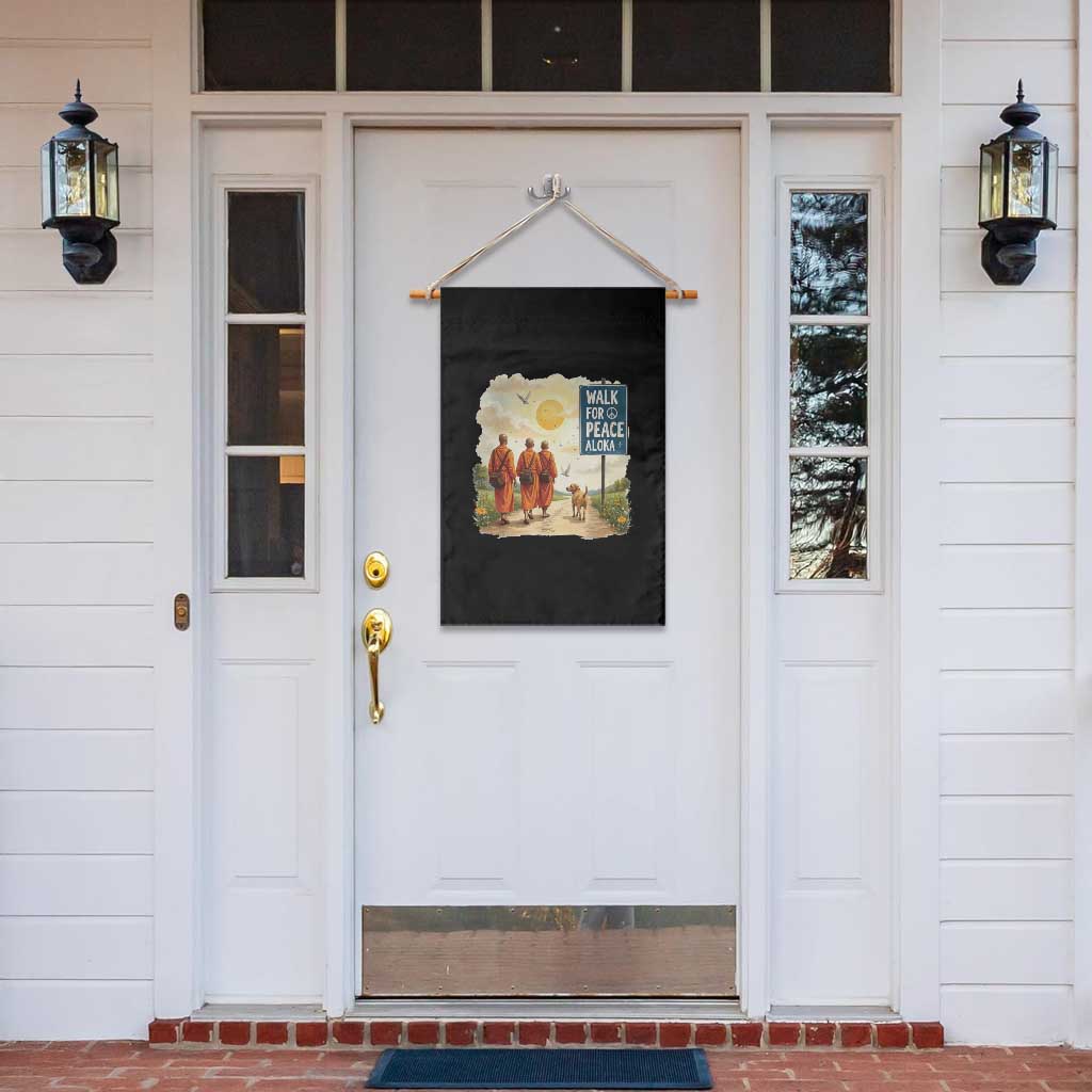 Walk For Peace Aloka the Dog and Monks Garden Flag TS02 Print Your Wear