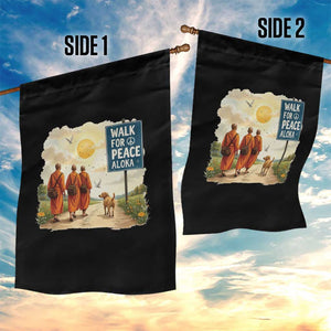 Walk For Peace Aloka the Dog and Monks Garden Flag TS02 Print Your Wear