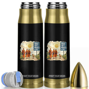 Walk For Peace Aloka the Dog and Monks Bullet Tumbler TS02 Black Print Your Wear