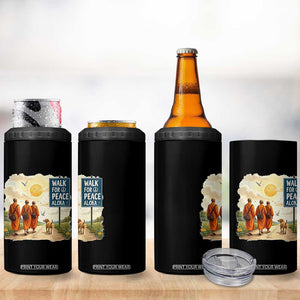 Walk For Peace Aloka the Dog and Monks 4 in 1 Can Cooler Tumbler TS02 Print Your Wear