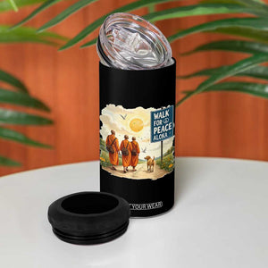 Walk For Peace Aloka the Dog and Monks 4 in 1 Can Cooler Tumbler TS02 Print Your Wear