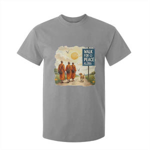 Walk For Peace Aloka the Dog and Monks T Shirt For Kid TS02 Sport Gray Print Your Wear