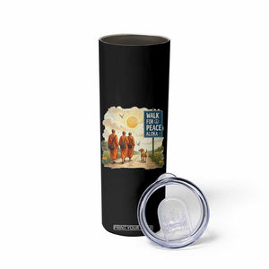 Walk For Peace Aloka the Dog and Monks Skinny Tumbler TS02 Print Your Wear