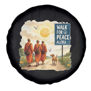 Walk For Peace Aloka the Dog and Monks Spare Tire Cover TS02 Print Your Wear