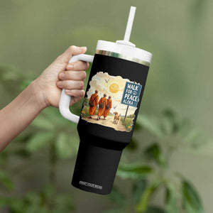 Walk For Peace Aloka the Dog and Monks Tumbler With Handle TS02 Print Your Wear