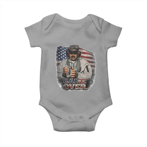 Game Over Maduro Dictator Baby Onesie Political Justice American Flag Politics Satire TS02 Sport Gray Print Your Wear