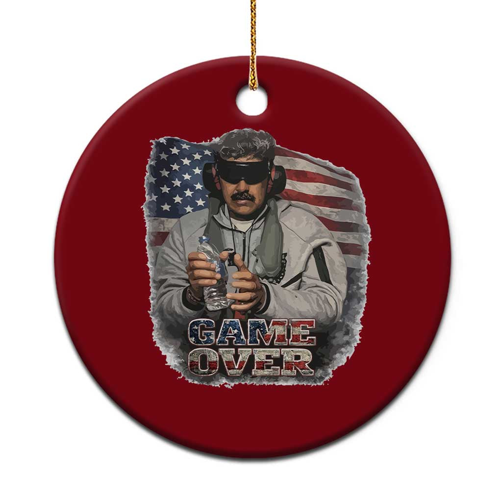 Game Over Maduro Dictator Ceramic Ornament Political Justice American Flag Politics Satire TS02 1pc Red Print Your Wear