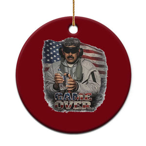Game Over Maduro Dictator Ceramic Ornament Political Justice American Flag Politics Satire TS02 1pc Red Print Your Wear