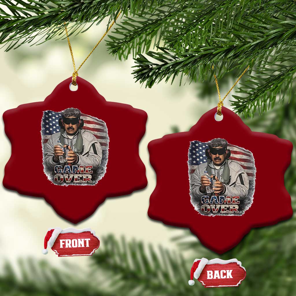 Game Over Maduro Dictator Ceramic Ornament Political Justice American Flag Politics Satire TS02 Print Your Wear