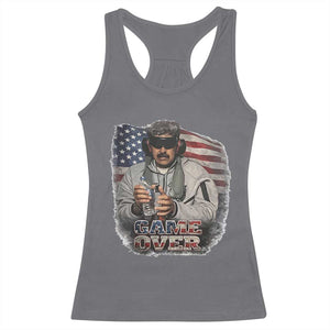 Game Over Maduro Dictator Racerback Tank Top Political Justice American Flag Politics Satire TS02 Charcoal Print Your Wear