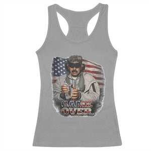 Game Over Maduro Dictator Racerback Tank Top Political Justice American Flag Politics Satire TS02 Sport Gray Print Your Wear