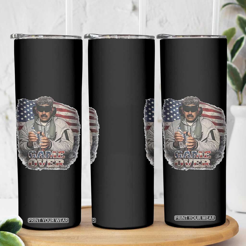 Game Over Maduro Dictator Skinny Tumbler Political Justice American Flag Politics Satire TS02 Print Your Wear