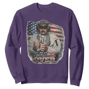 Game Over Maduro Dictator Sweatshirt Political Justice American Flag Politics Satire TS02 Purple Print Your Wear