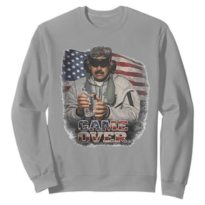 Game Over Maduro Dictator Sweatshirt Political Justice American Flag Politics Satire TS02 Sport Gray Print Your Wear