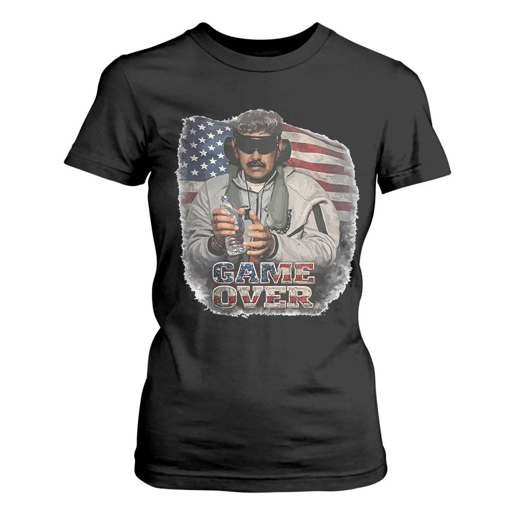 Game Over Maduro Dictator T Shirt For Women Political Justice American Flag Politics Satire - Print Your Wear
