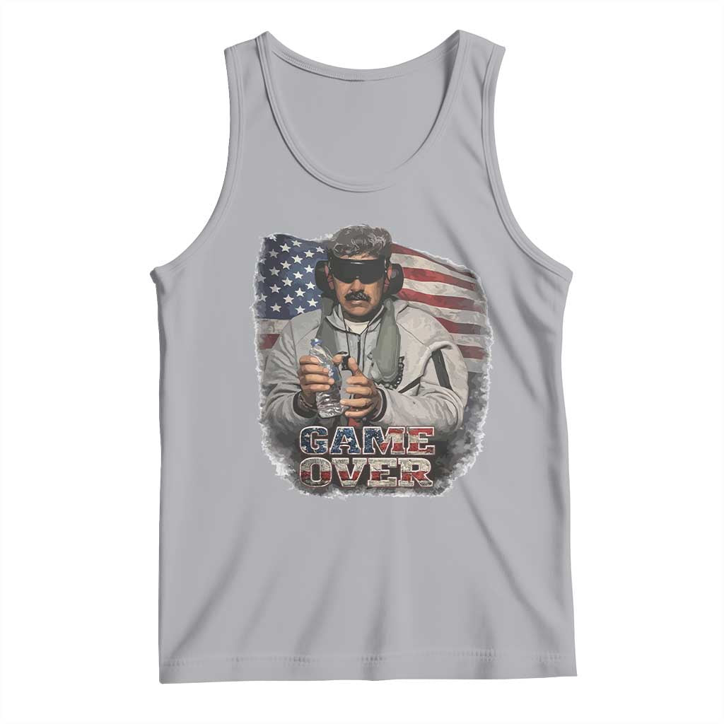 Game Over Maduro Dictator Tank Top Political Justice American Flag Politics Satire TS02 Athletic Heather Print Your Wear