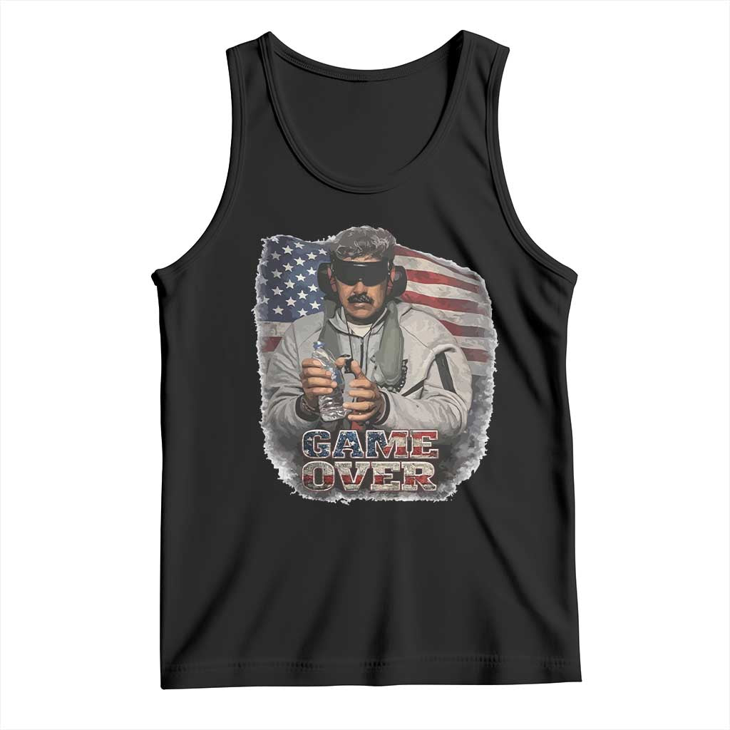 Game Over Maduro Dictator Tank Top Political Justice American Flag Politics Satire TS02 Black Print Your Wear