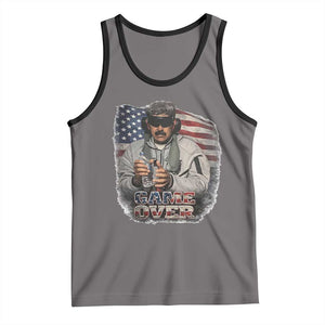 Game Over Maduro Dictator Tank Top Political Justice American Flag Politics Satire TS02 Deep Heather Black Print Your Wear