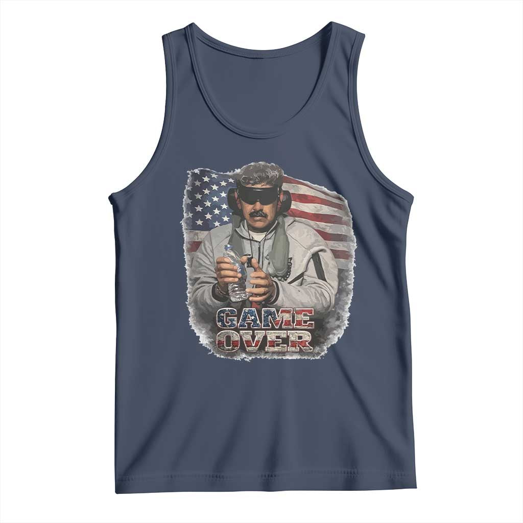 Game Over Maduro Dictator Tank Top Political Justice American Flag Politics Satire TS02 Navy Print Your Wear