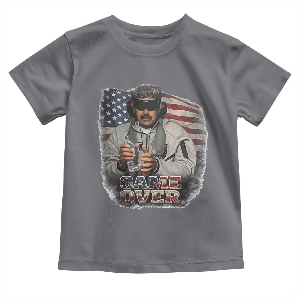 Game Over Maduro Dictator Toddler T Shirt Political Justice American Flag Politics Satire TS02 Charcoal Print Your Wear