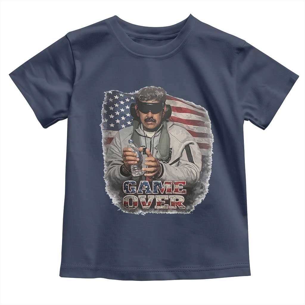 Game Over Maduro Dictator Toddler T Shirt Political Justice American Flag Politics Satire TS02 Navy Print Your Wear