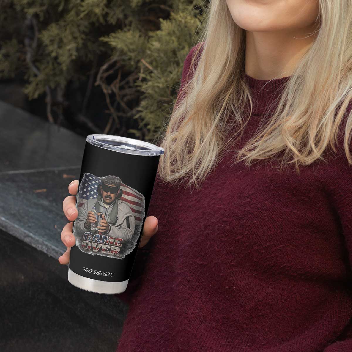 Game Over Maduro Dictator Tumbler Cup Political Justice American Flag Politics Satire TS02 Print Your Wear